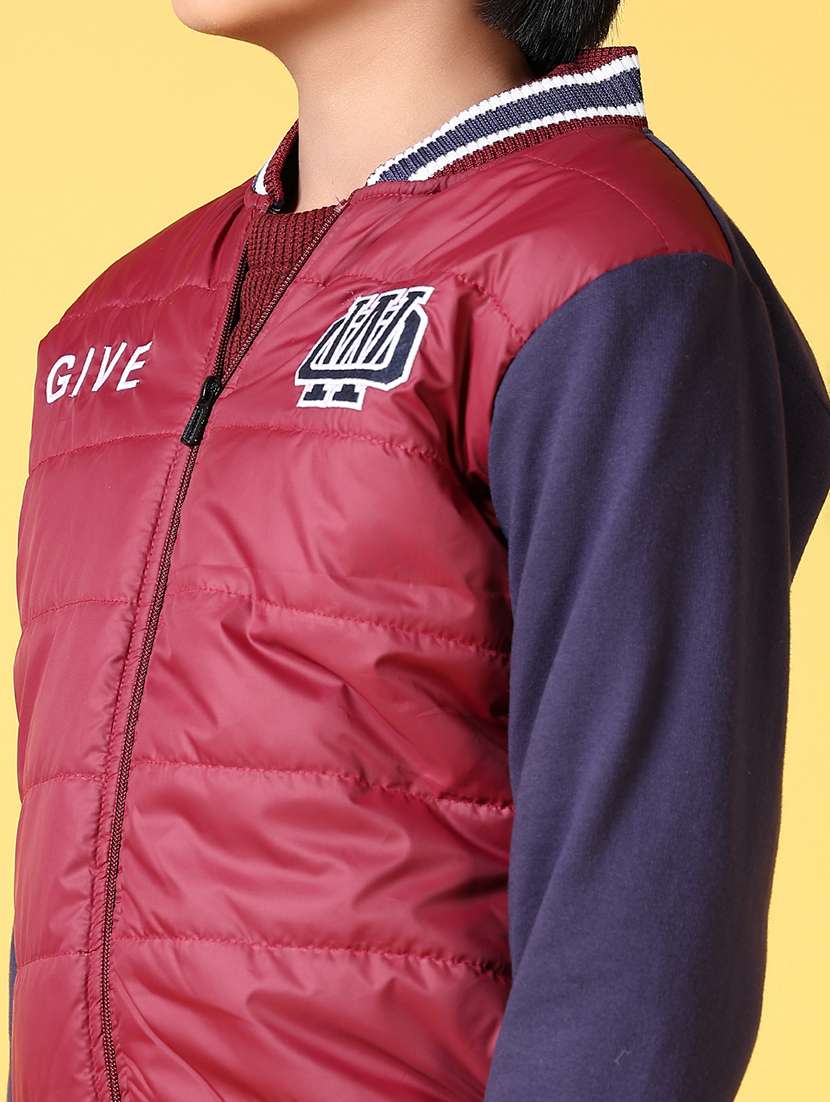 boys color block long sleeve quilted jacket - 21632830 -  Standard Image - 5