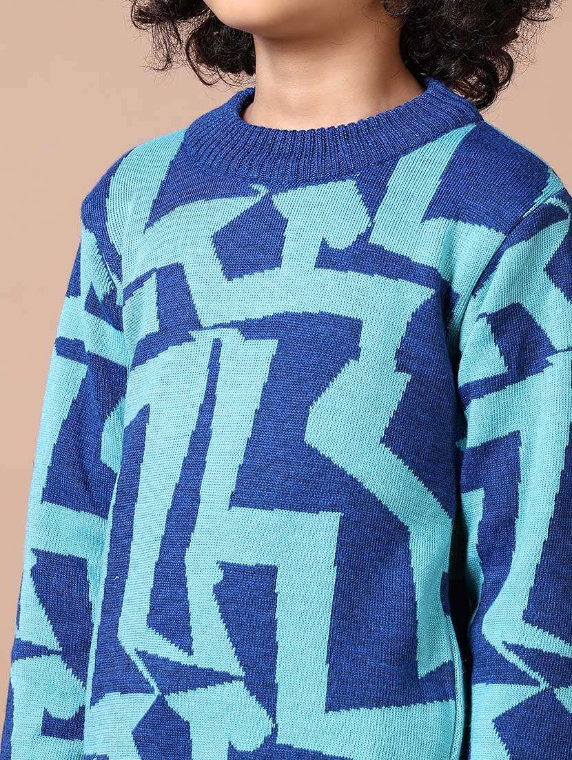 boys self design long sleeve sweater - 21632865 -  Standard Image - 5