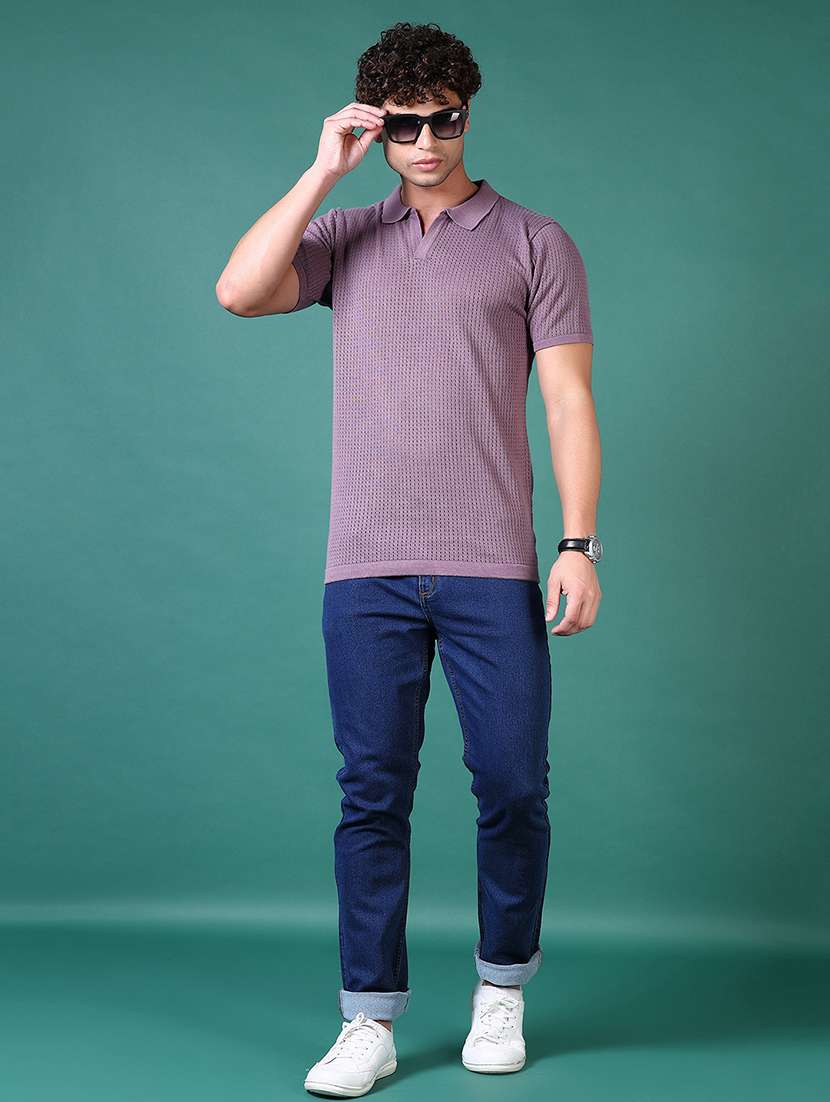 men self design short sleeve polo t-shirt - 21632871 -  Standard Image - 3