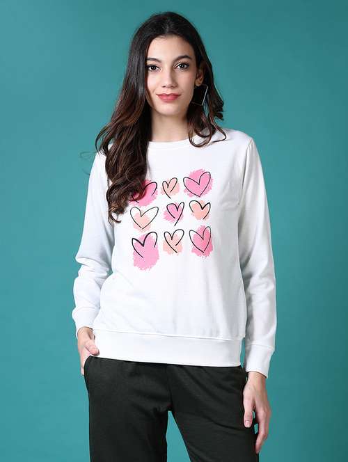women front print long sleeve sweatshirt - 21632890 -  Standard Image - 0