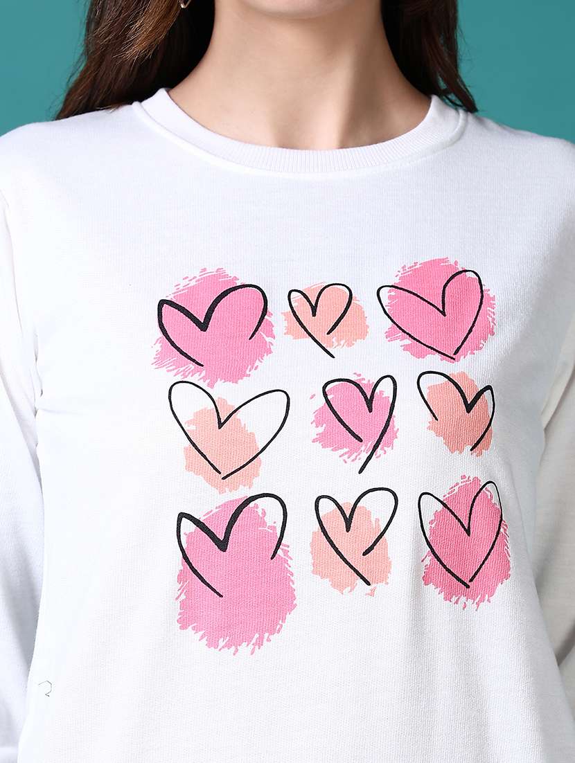 women front print long sleeve sweatshirt - 21632890 -  Standard Image - 5
