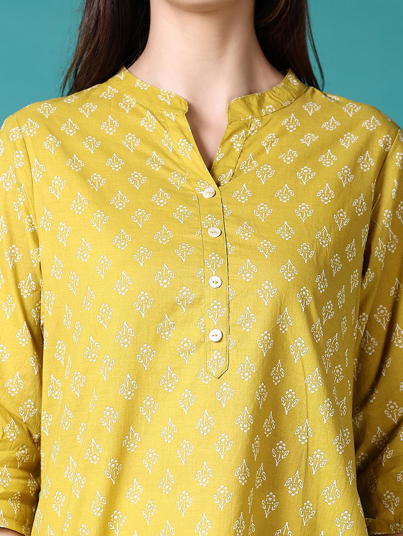 women floral mandarin neck straight kurta - 21632892 - Standard Image - 5