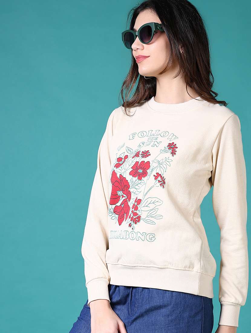 women front print long sleeve sweatshirt - 21632924 -  Standard Image - 3