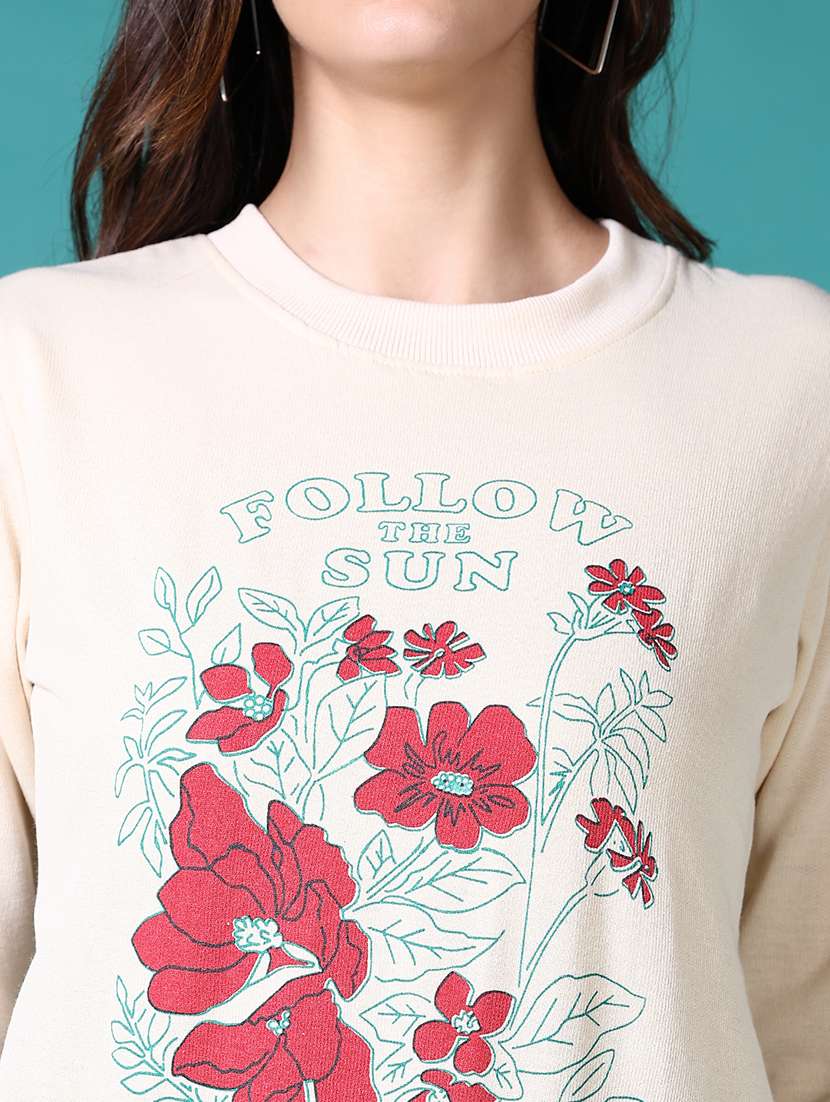 women front print long sleeve sweatshirt - 21632924 -  Standard Image - 5