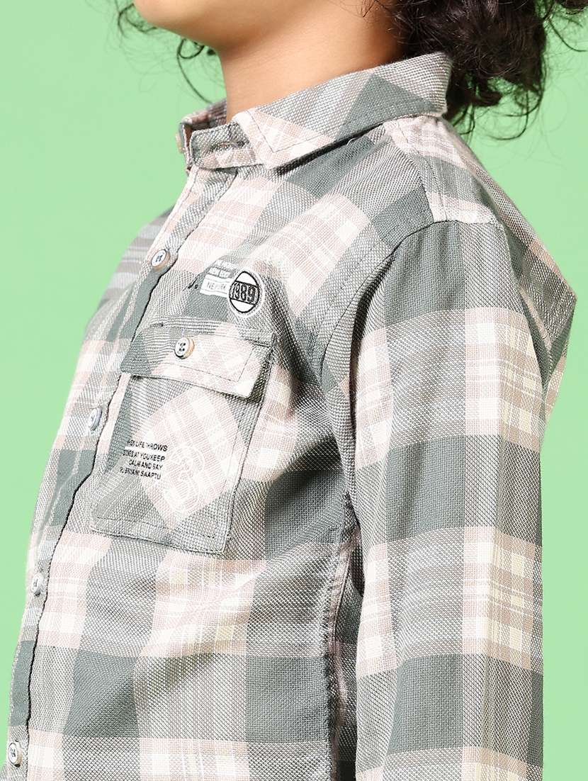 boys long sleeves checkered shirt - 21633267 -  Standard Image - 5