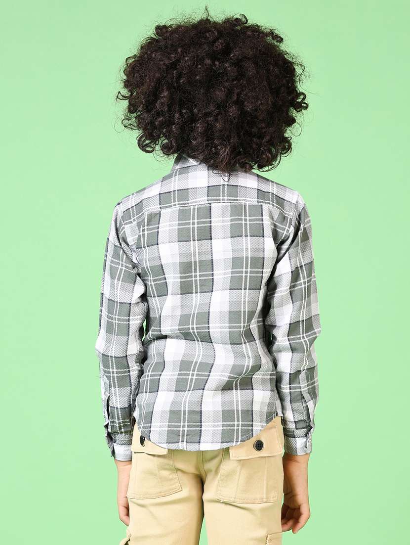 boys long sleeves checkered shirt - 21633272 -  Standard Image - 3