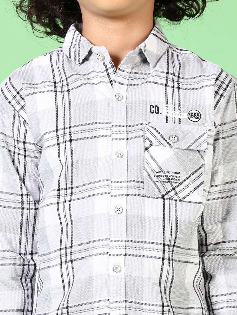 boys long sleeves checkered shirt - 21633275 -  Standard Image - 5