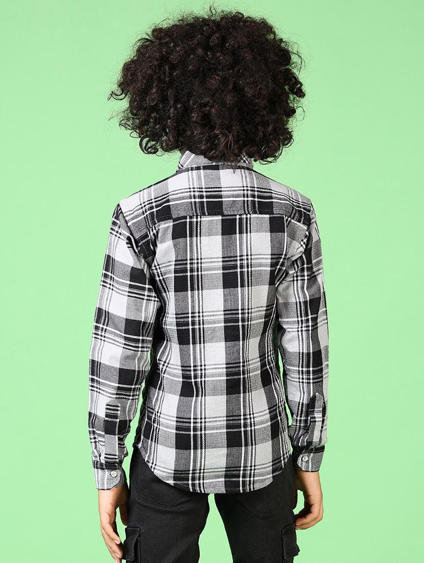boys long sleeves checkered shirt - 21633276 - Standard Image - 3