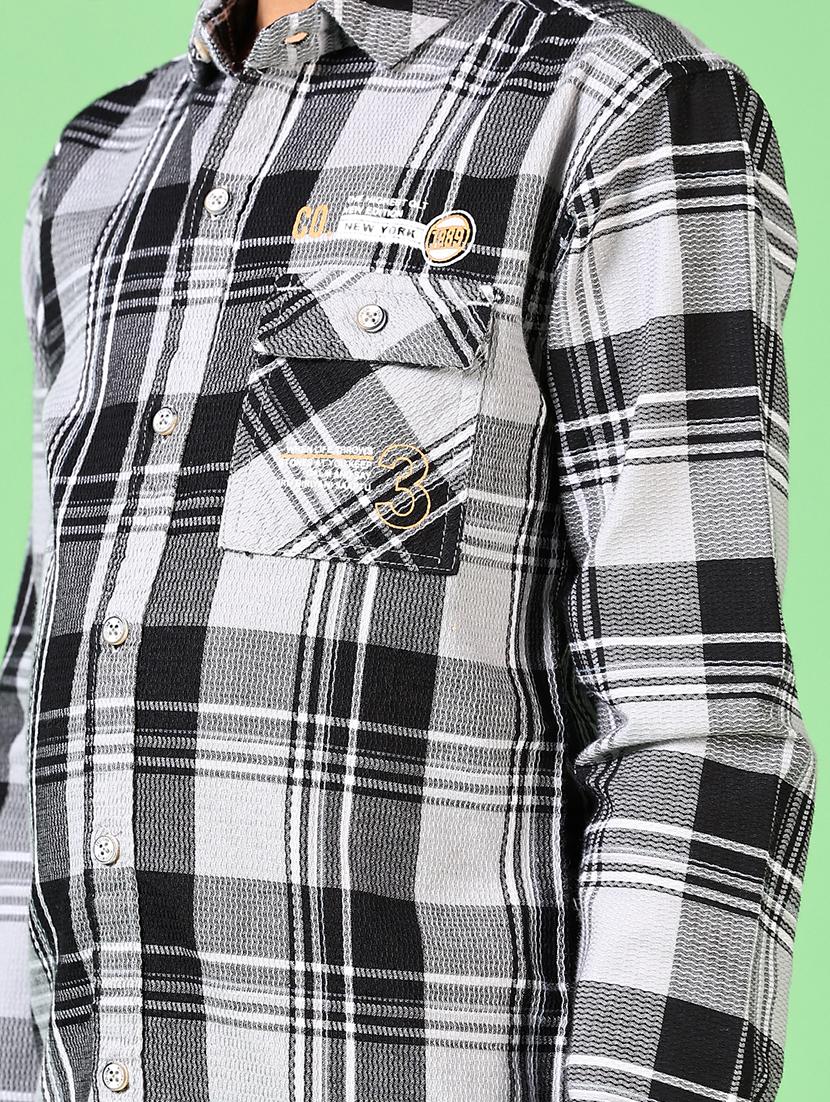boys long sleeves checkered shirt - 21633276 - Standard Image - 5