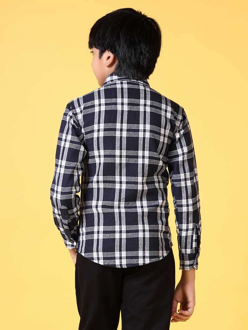 boys long sleeves checkered shirt - 21633378 -  Standard Image - 3