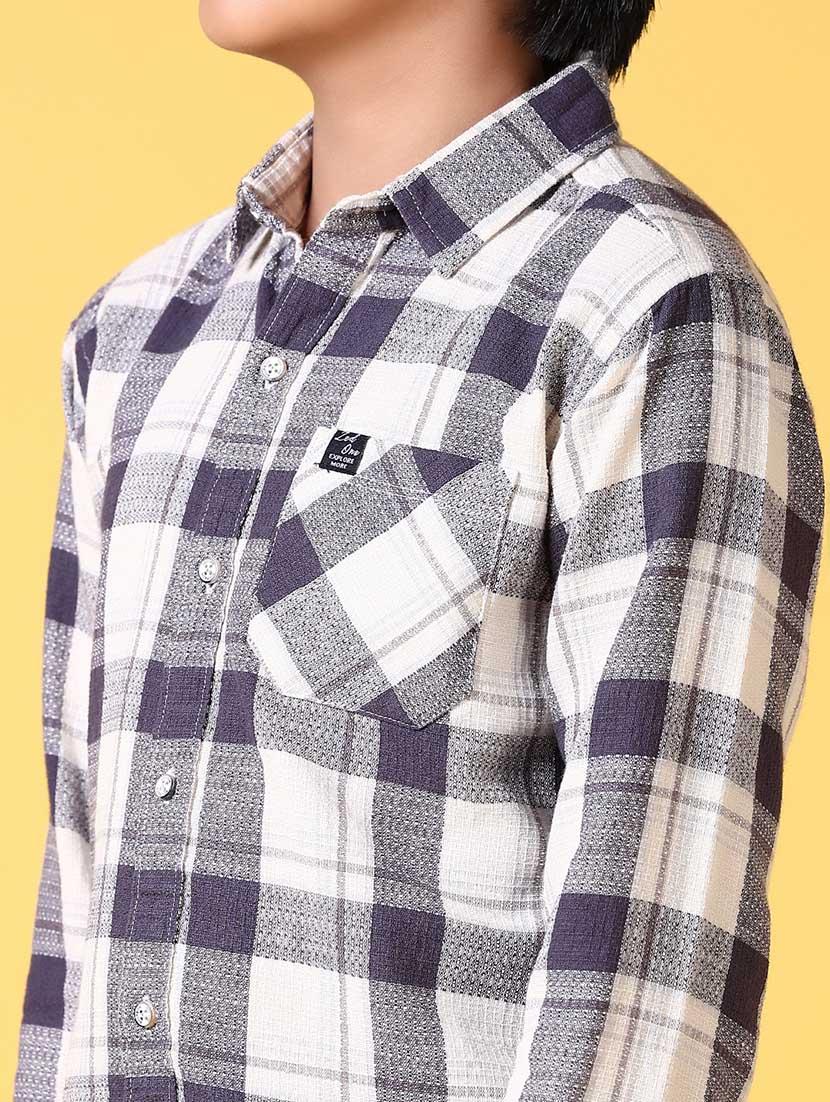 boys long sleeves checkered shirt - 21633395 - Standard Image - 5