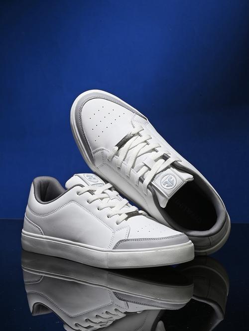 men solid lace up sneaker - 21633519 - Standard Image - 0