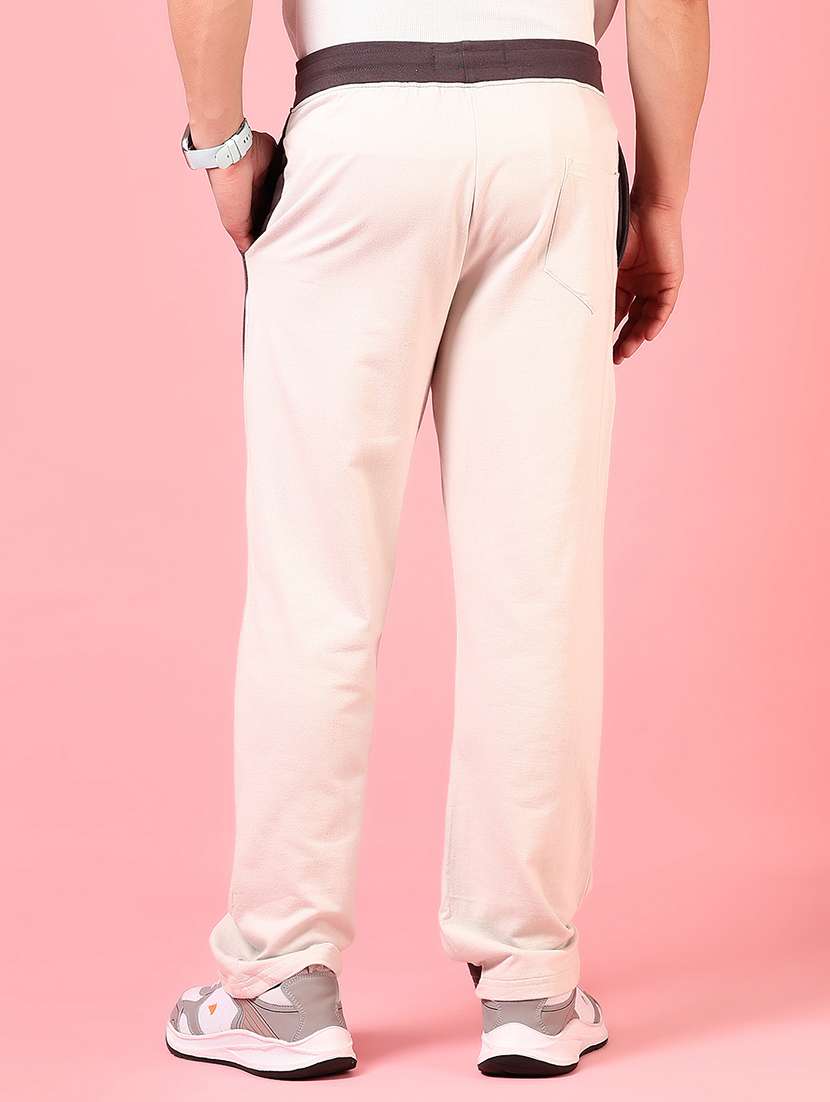 men colo blocked ankle length track pant - 21634196 -  Standard Image - 3