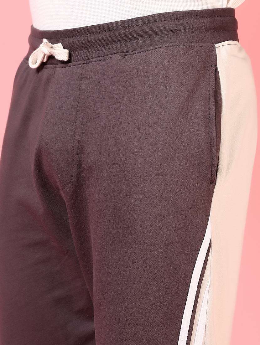men colo blocked ankle length track pant - 21634196 -  Standard Image - 5