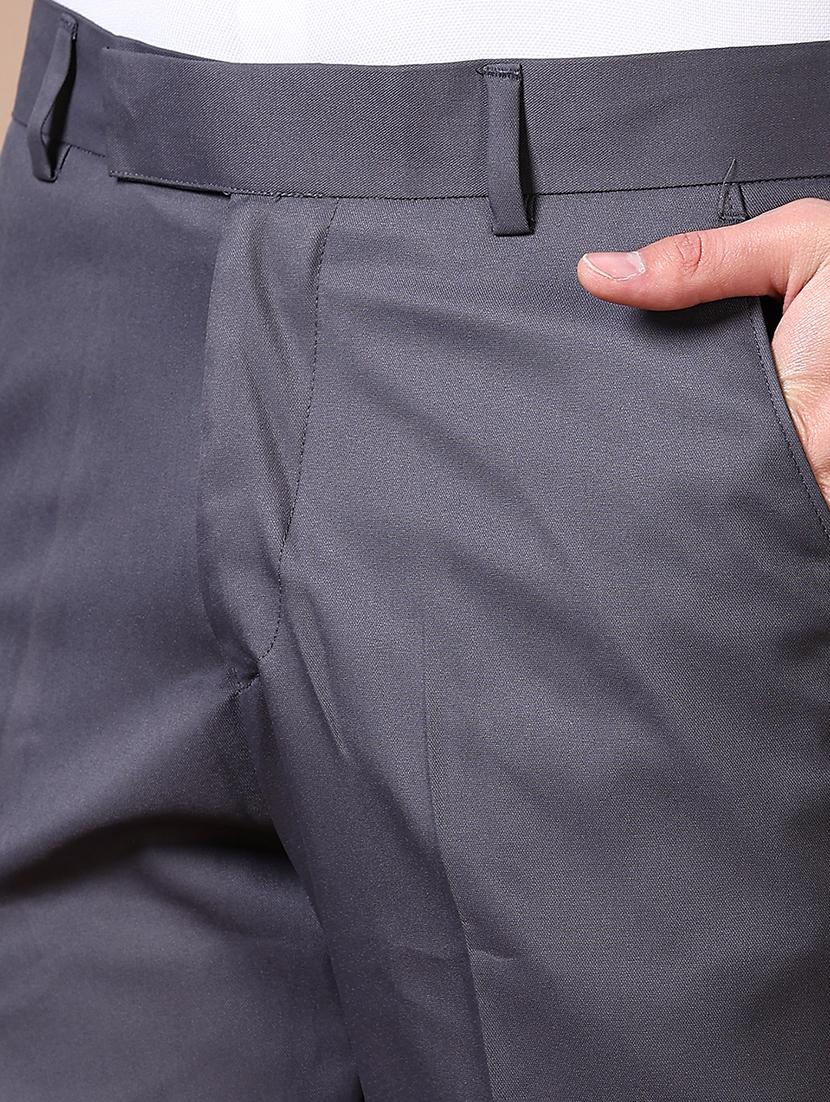 men mid rise solid flat front formal trouser - 21634215 - Standard Image - 5