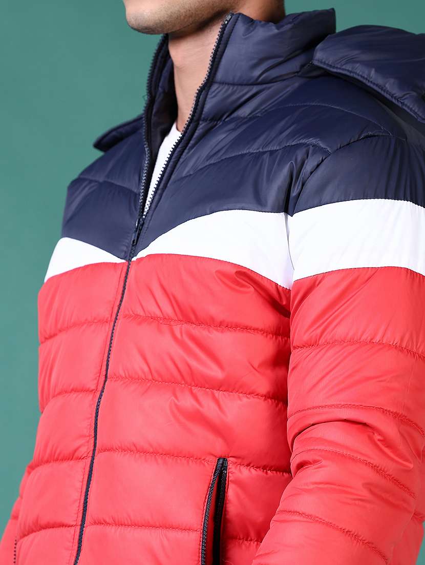 men color block long sleeve quilted jacket - 21634230 -  Standard Image - 5