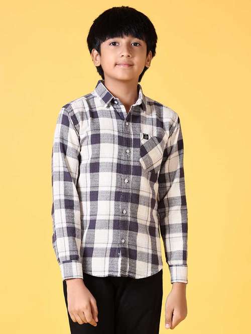 boys long sleeves checkered shirt - 21634441 -  Standard Image - 0