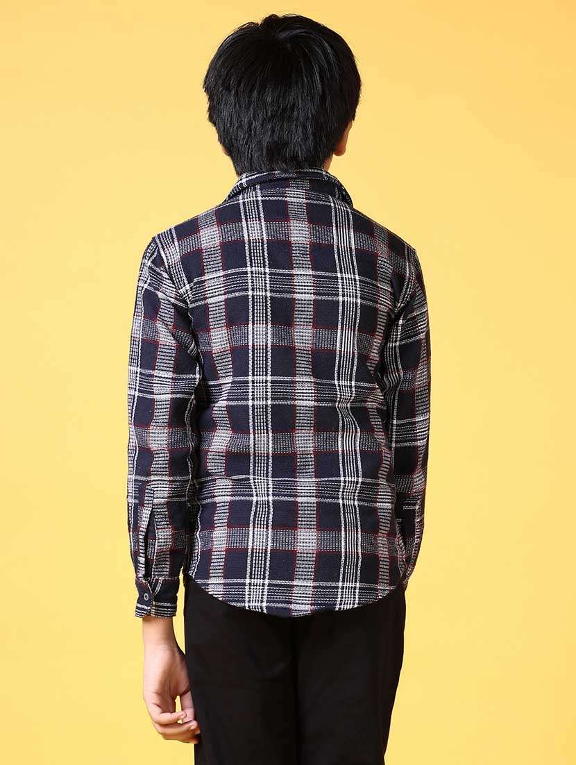 boys long sleeves checkered shirt - 21634443 -  Standard Image - 3