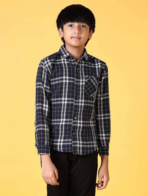 boys long sleeves checkered shirt - 21634445 -  Standard Image - 0