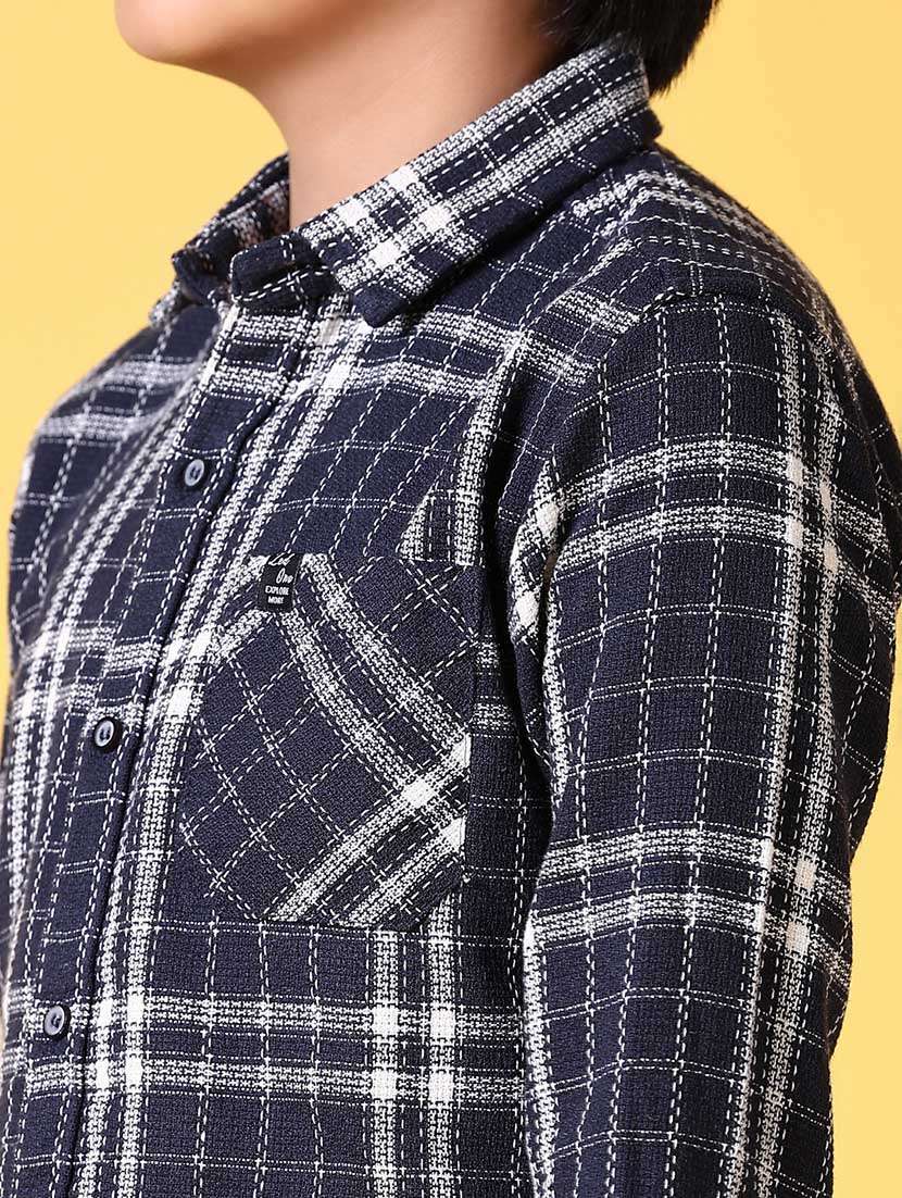 boys long sleeves checkered shirt - 21634445 - Standard Image - 5