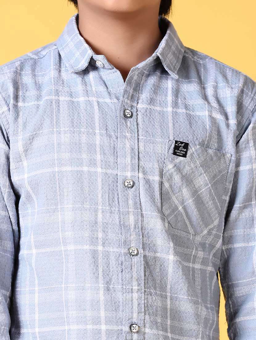 boys long sleeves checkered shirt - 21634451 -  Standard Image - 5