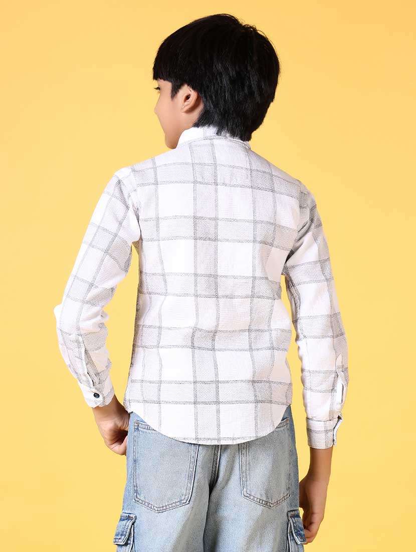 boys long sleeves checkered shirt - 21634452 -  Standard Image - 3