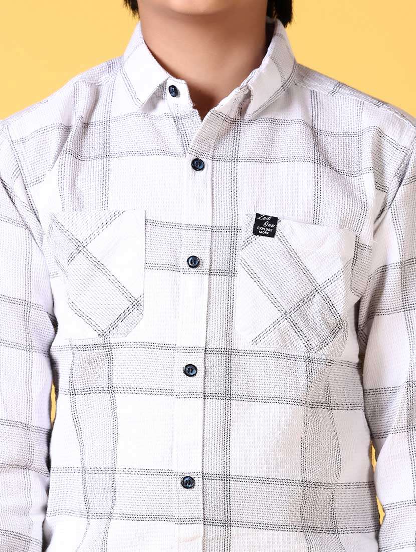 boys long sleeves checkered shirt - 21634452 -  Standard Image - 5