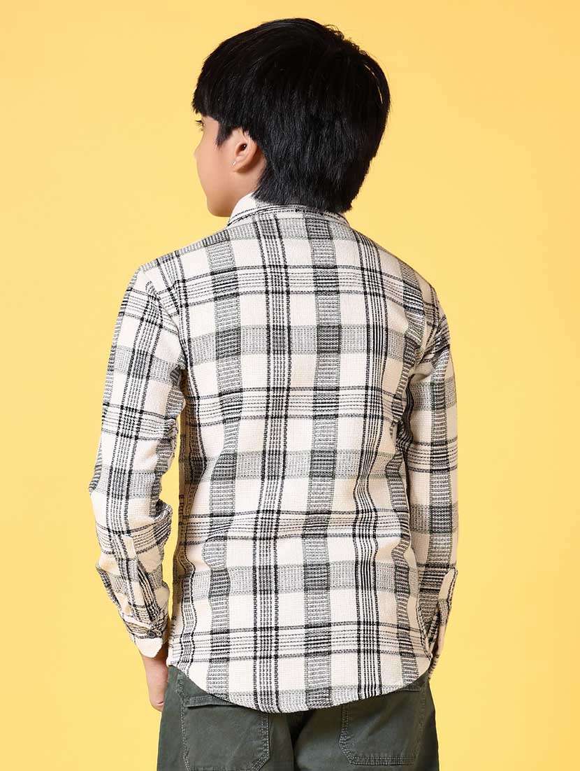 boys long sleeves checkered shirt - 21634455 -  Standard Image - 3