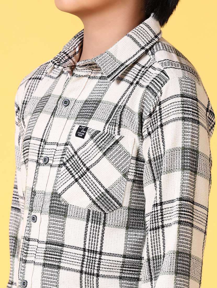 boys long sleeves checkered shirt - 21634455 -  Standard Image - 5