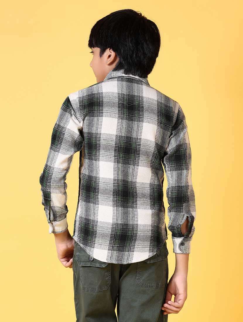 boys long sleeves checkered shirt - 21634456 -  Standard Image - 3