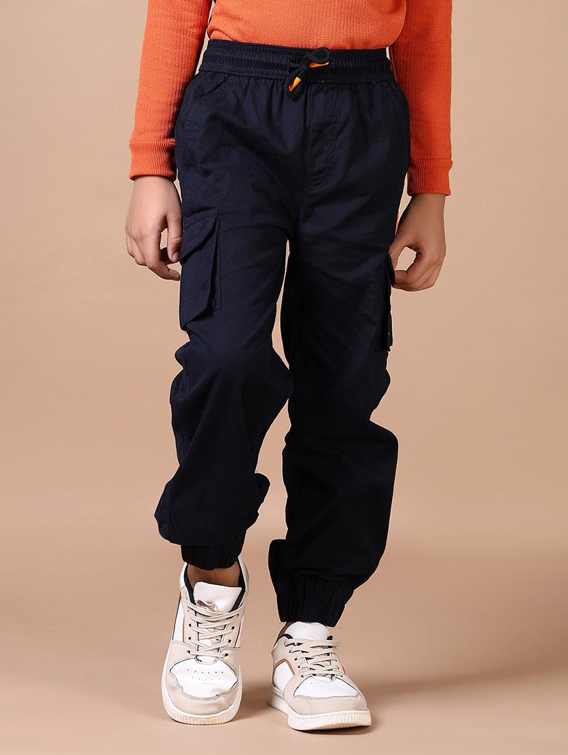 boys navy blue solid cargo - 21634629 - Standard Image - 3