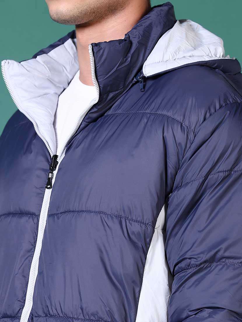 men solid reversible long sleeve puffer jacket - 21634653 -  Standard Image - 5