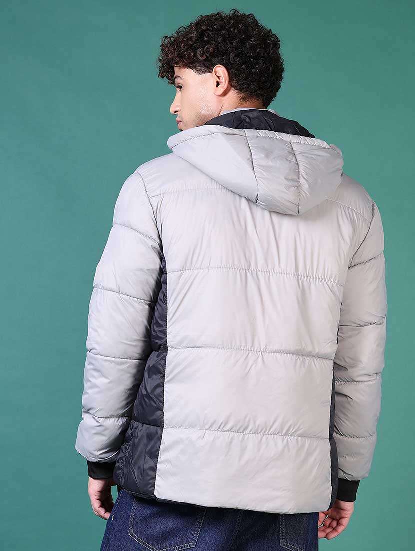 men solid long sleeve reversible puffer jacket - 21634654 -  Standard Image - 3