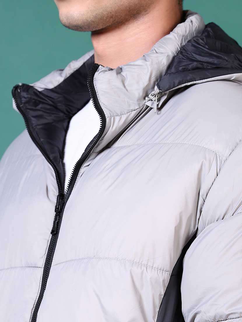 men solid long sleeve reversible puffer jacket - 21634654 -  Standard Image - 5