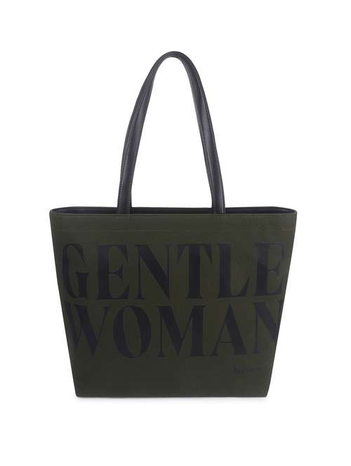 women typography structured tote - 21634682 - Standard Image - 0