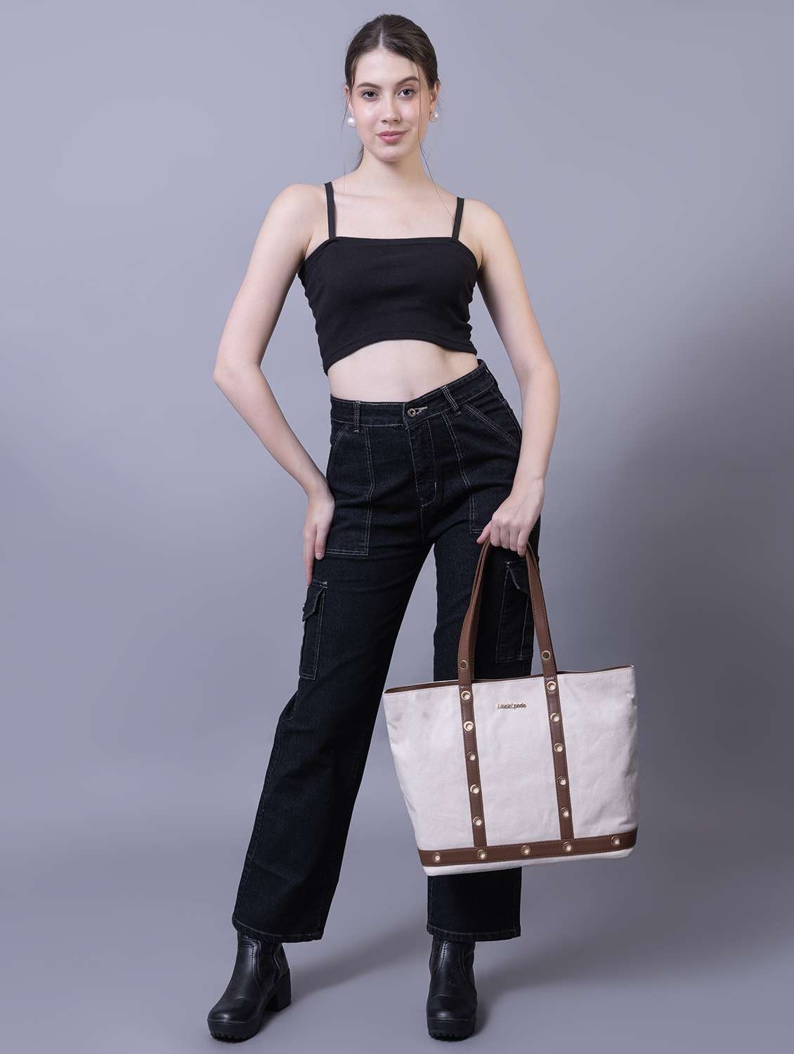 women solid structured tote  - 21634688 -  Standard Image - 5