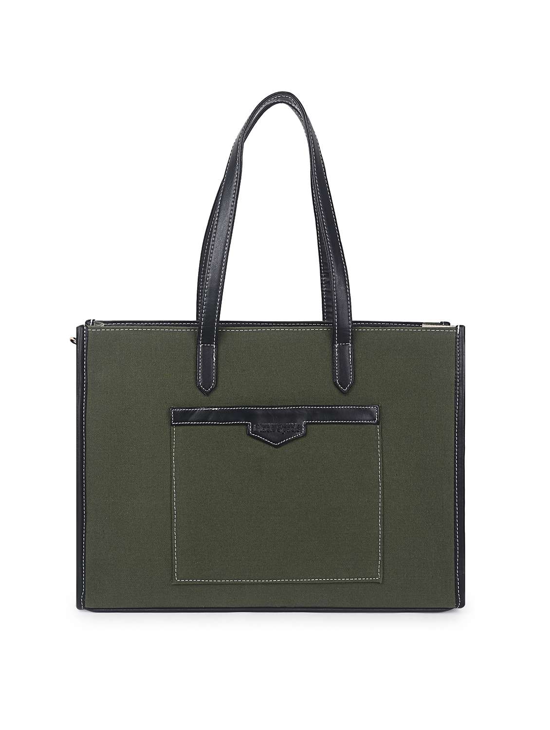 women green leatherette (pu) structured tote
