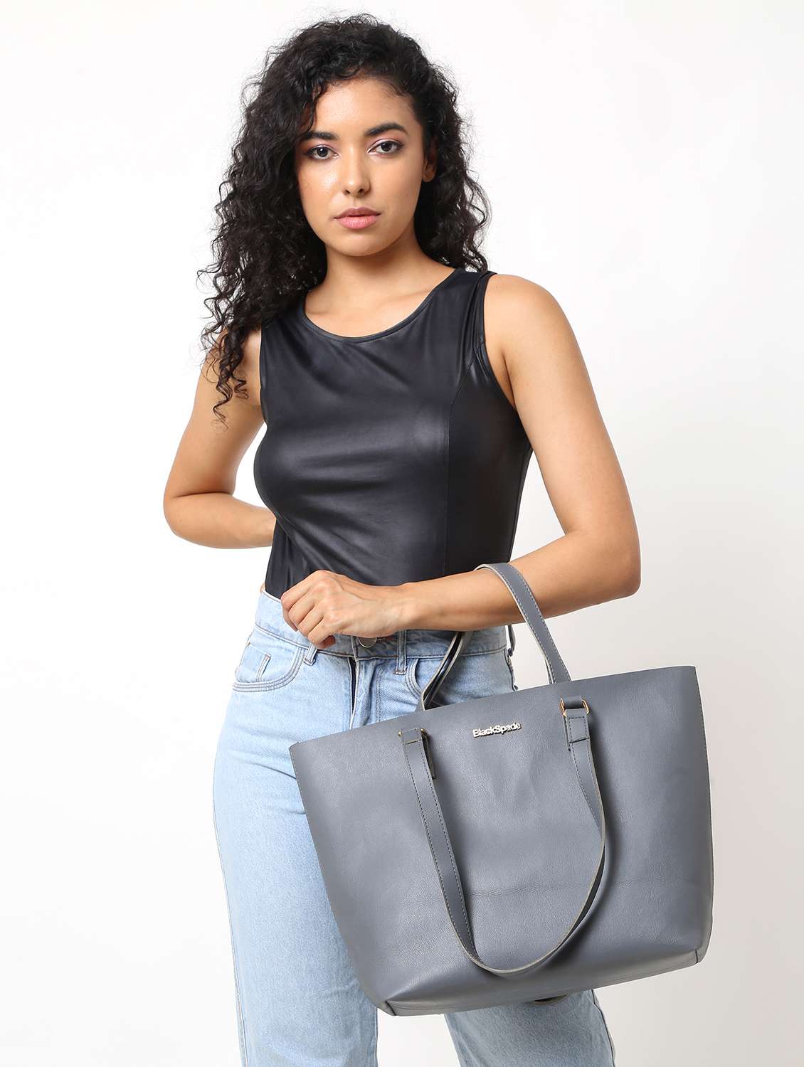 Women Solid Leatherette (Pu) Structured Tote