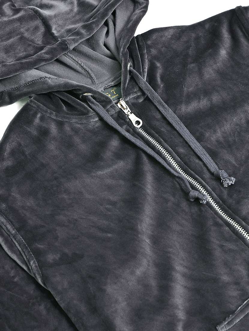 women solid velvet pyjama nightwear set - 21634996 -  Standard Image - 5