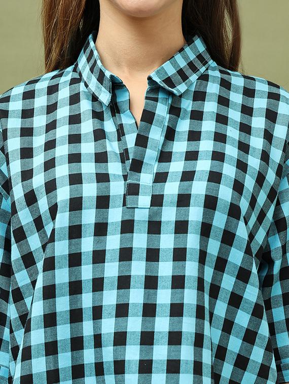 women checkered shorts nightwear set - 21634999 - Standard Image - 5
