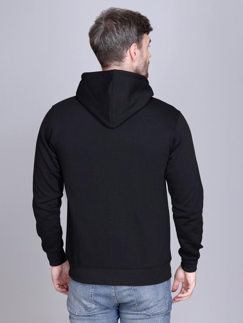men solid long sleeve hooded sweatshirt - 21635007 - Standard Image - 3