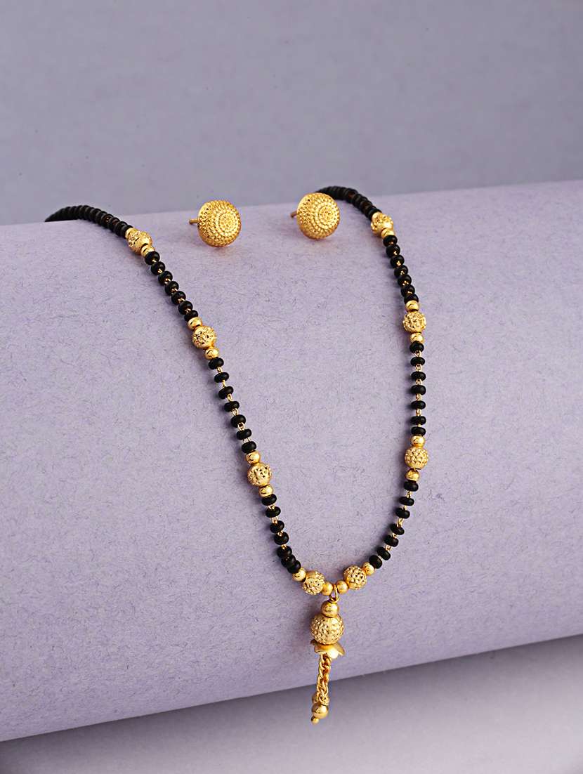 women gold plated mangalsutra set