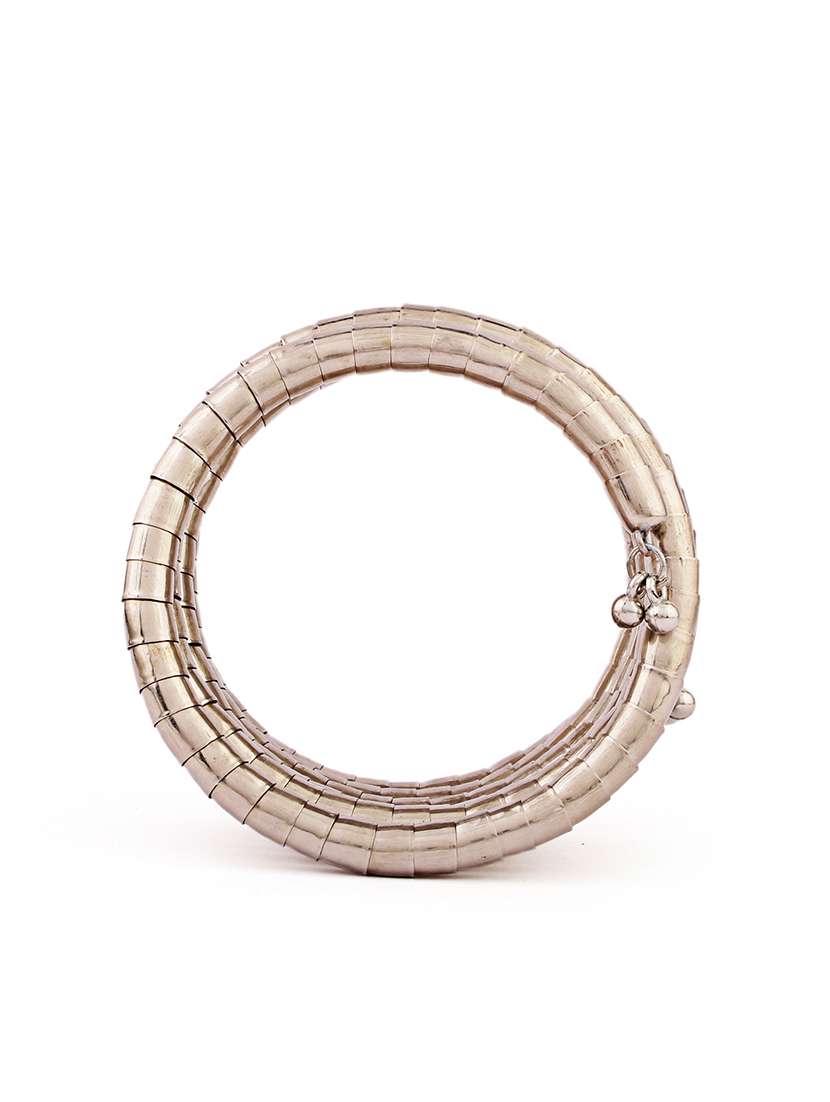 women silver brass spiral cuff bracelet - 21635053 -  Standard Image - 3