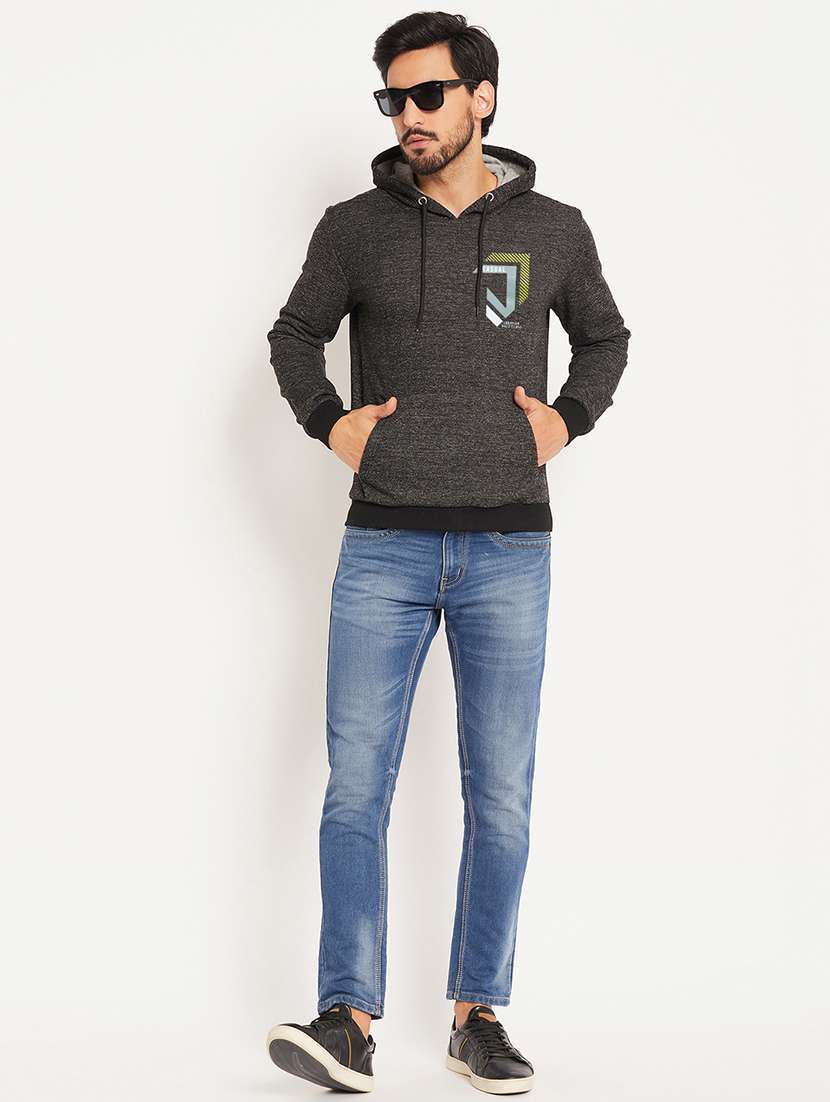 men long sleeve regular fit hooded sweatshirt - 21635082 -  Standard Image - 3