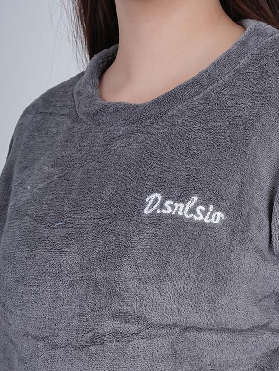 women solid round neck pyjama set - 21635399 - Standard Image - 3