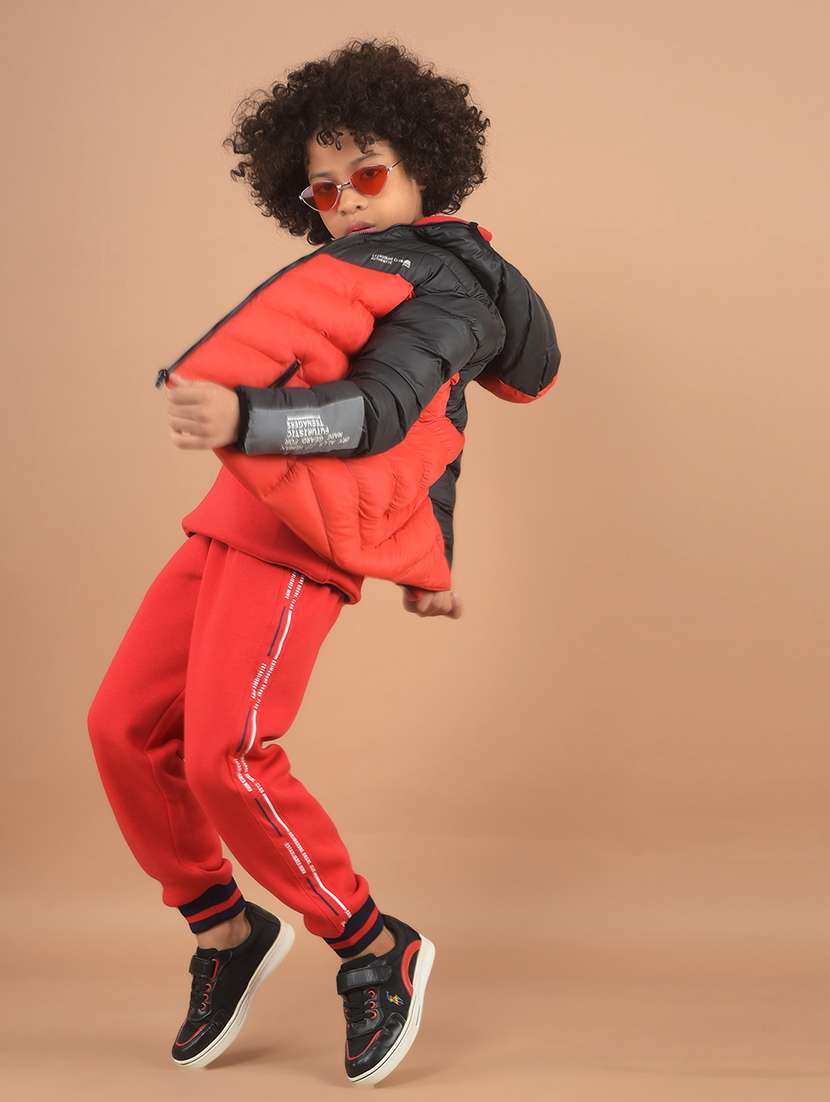 boys color block quilted hooded jacket - 21635449 -  Standard Image - 5