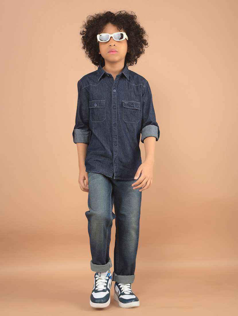 boys solid long sleeve shirt - 21635454 -  Standard Image - 5