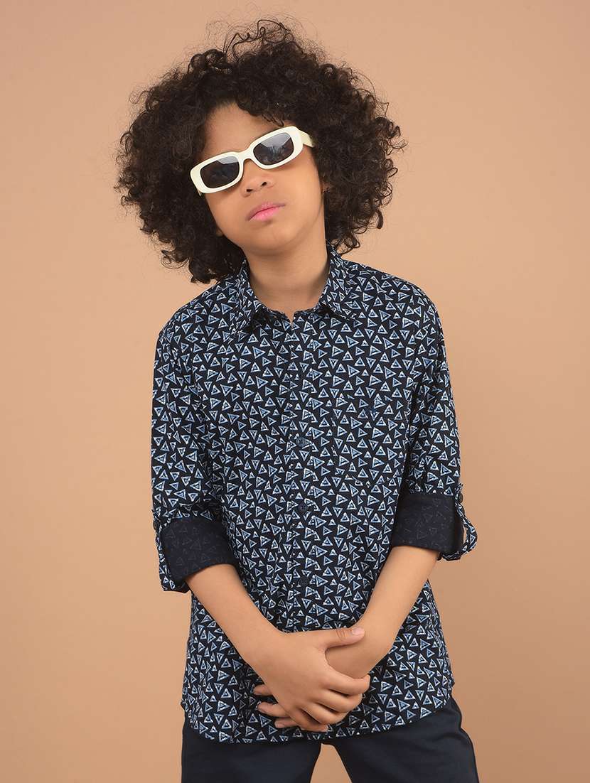 boys printed long sleeve shirt