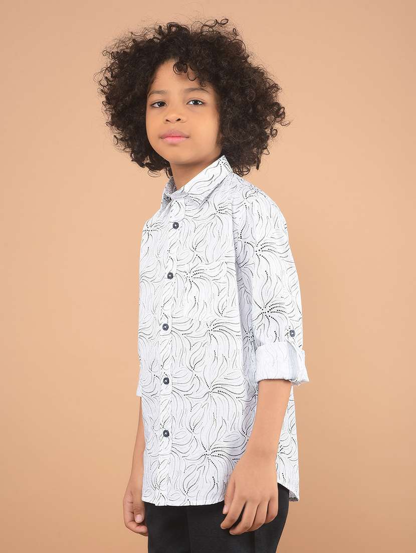 boys solid long sleeve shirt
