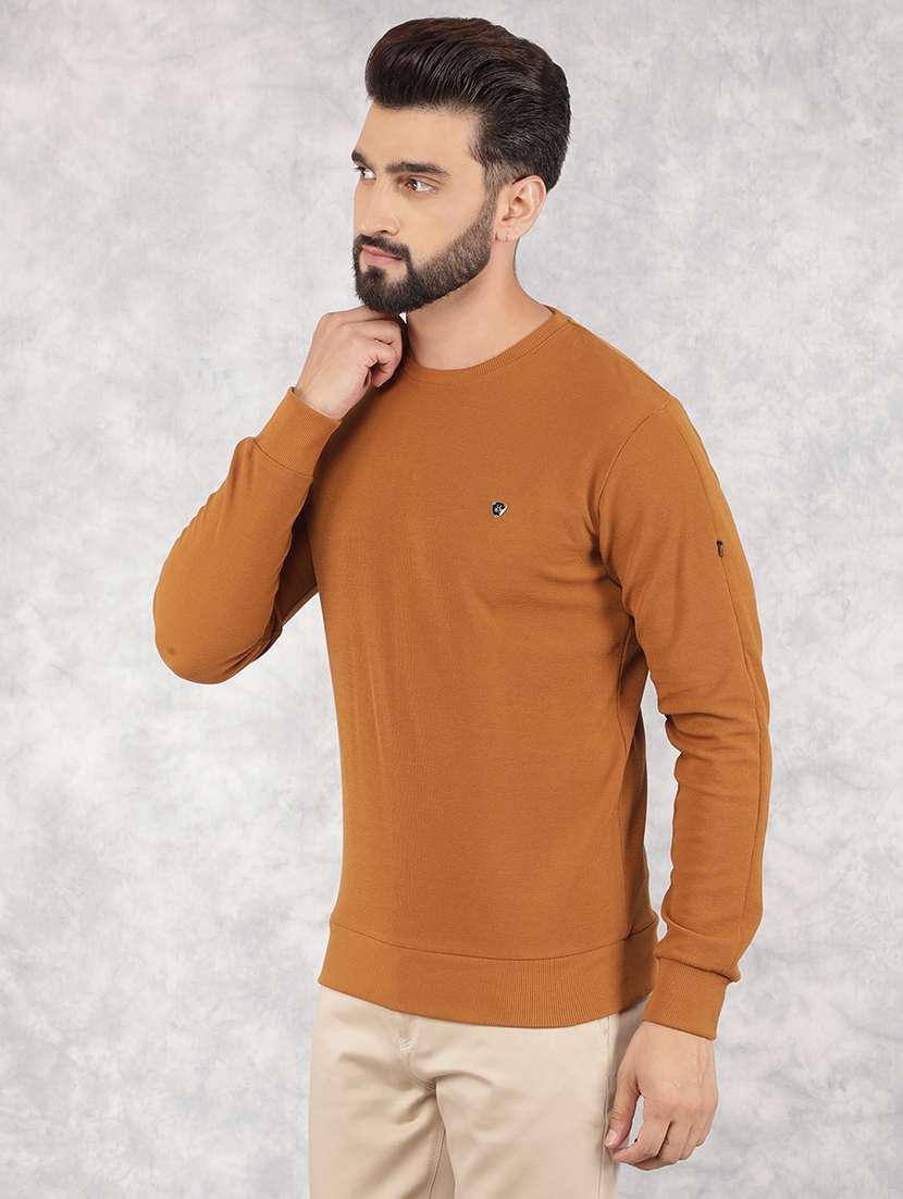 men solid long sleeve sweatshirt